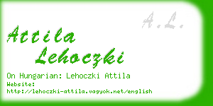 attila lehoczki business card